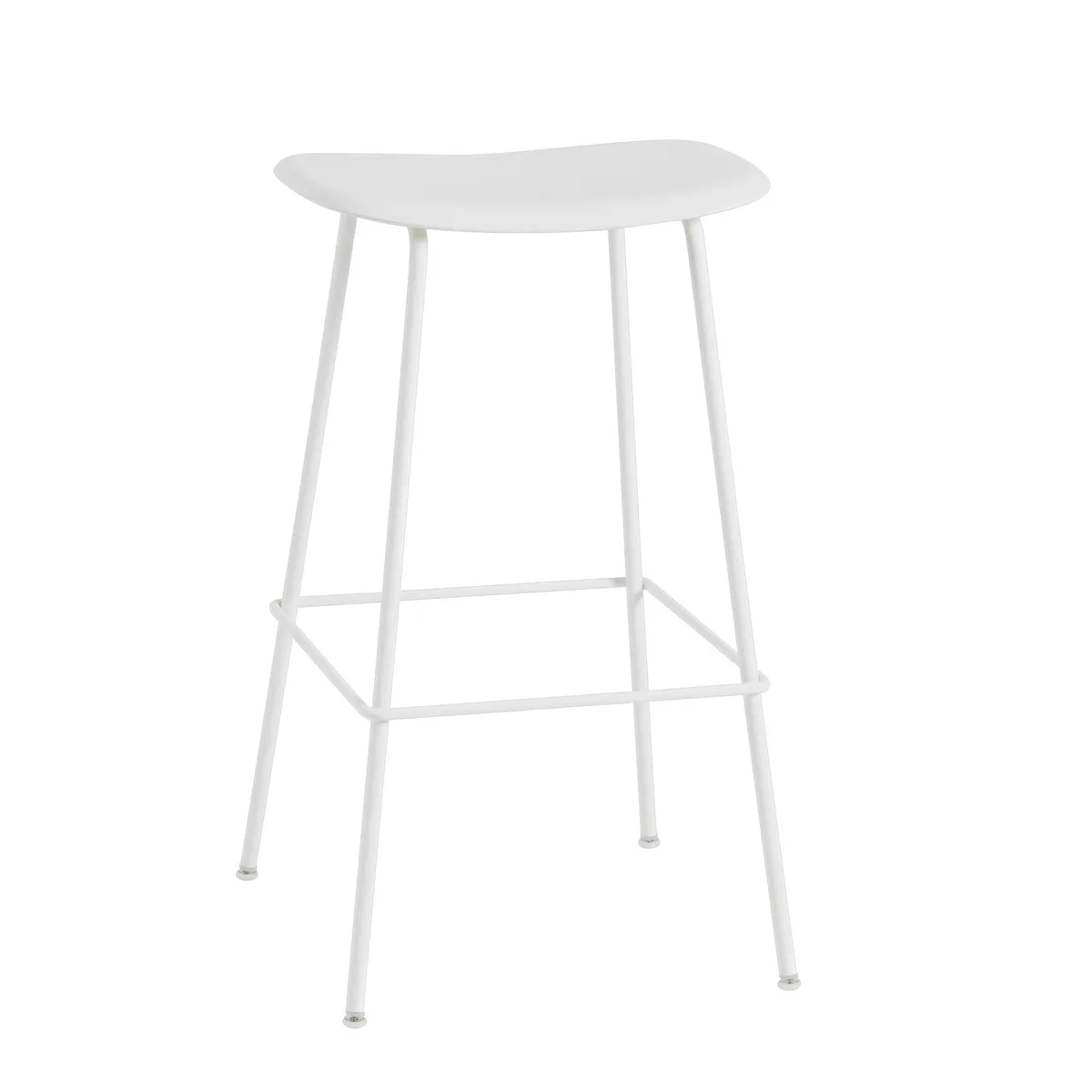 Muuto Fiber barstol tube bas plastsits 75 cm White
