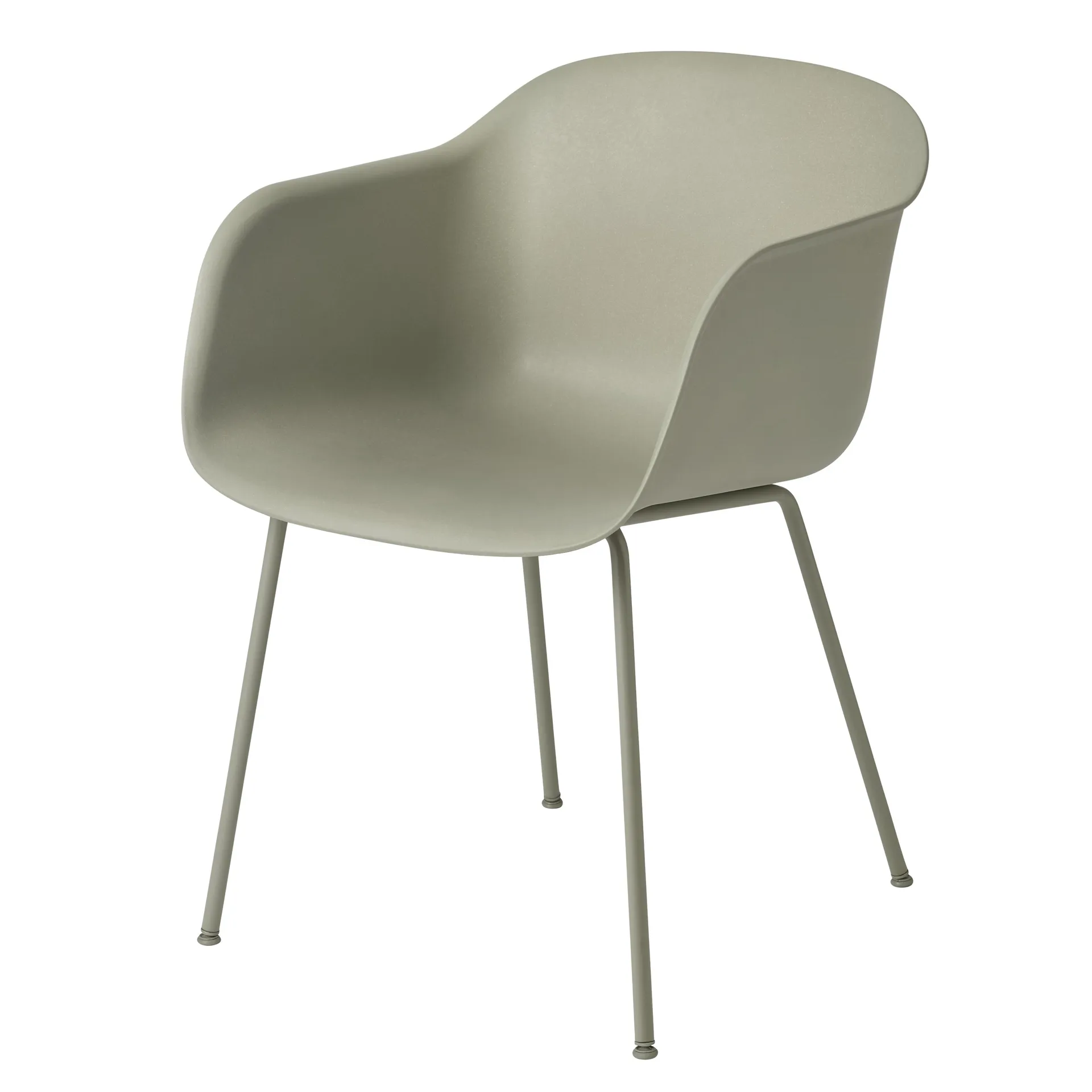 Fiber chair stol med armstöd, Dusty green-Green (plastic) Muuto