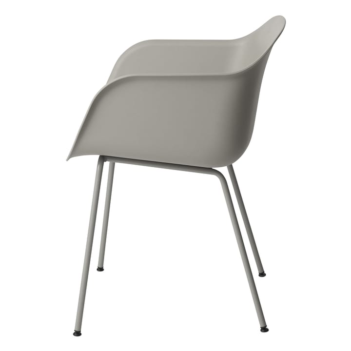 Fiber chair stol med armstöd - grå - Muuto