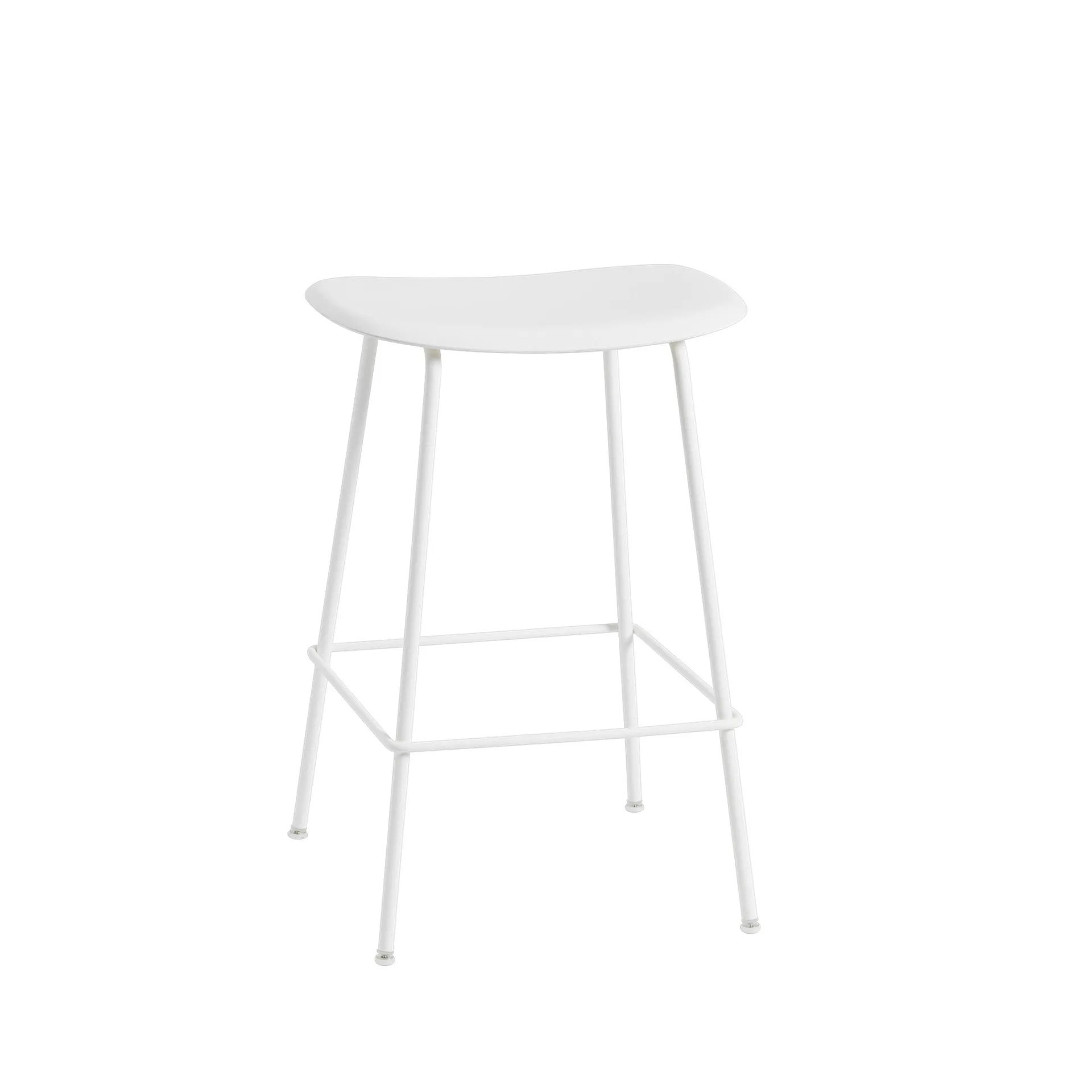 Fiber counter stol 65 cm, Natural white-White Muuto