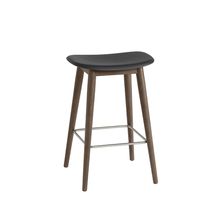 Fiber counter stool barpall 75 cm - Black-stained d.brown - Muuto