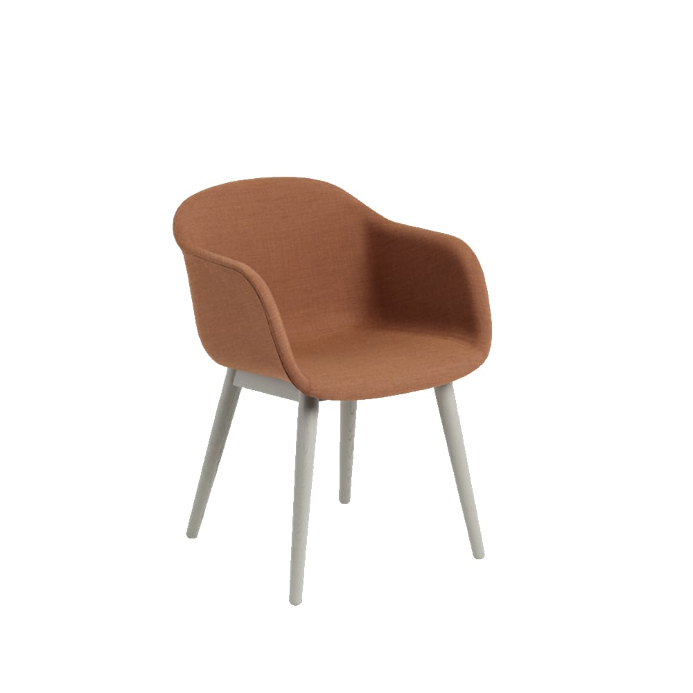 Muuto Fiber Karmstol tube base Remix 452-Grey | Skandinavisk Design | Stolar | Orange