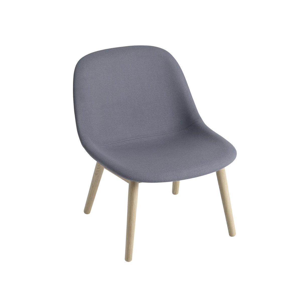 Muuto Fiber Lounge stol med ekben Divina 154 | Skandinavisk Design | Fåtöljer & Fotpallar | Blå