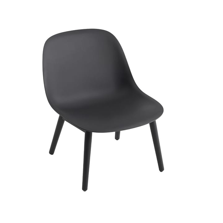 Fiber loungestol wood base - black, svarta ben - Muuto