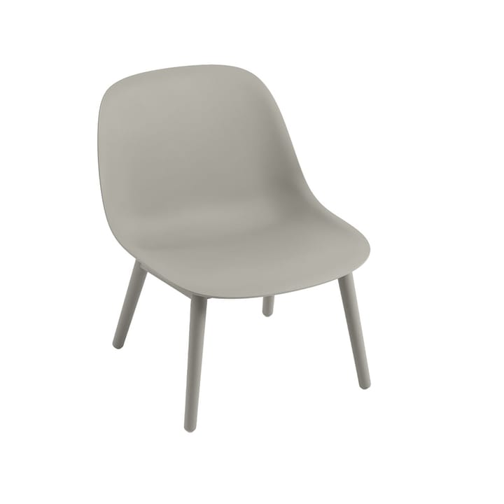 Fiber loungestol wood base - grey, gråa ben - Muuto