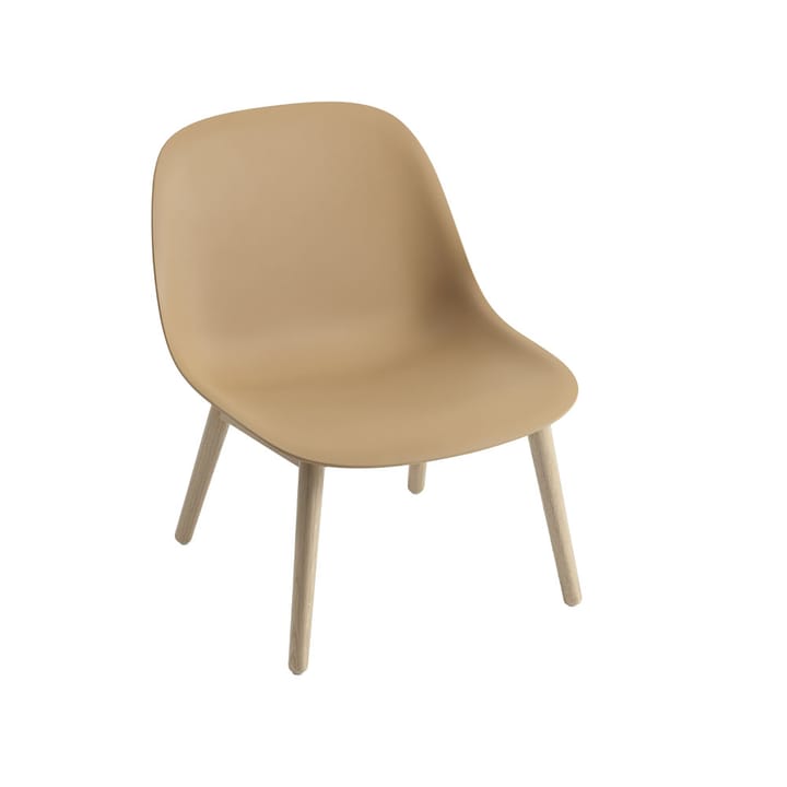 Fiber loungestol wood base - ochre, ekben - Muuto