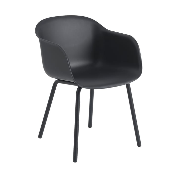 Fiber Outdoor Armchair med stålben - Anthracite black (plastic) - Muuto