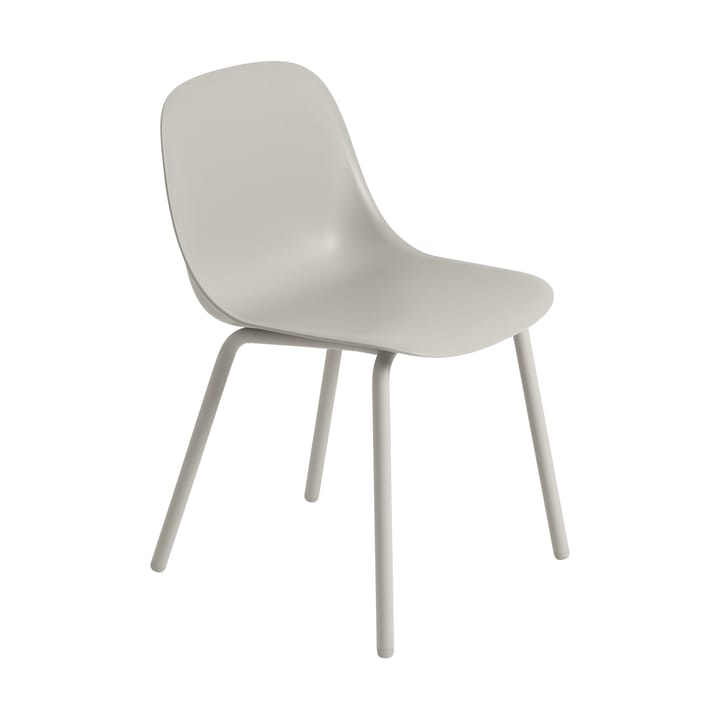 Fiber Outdoor side chair stol med stålben - Grey - Muuto