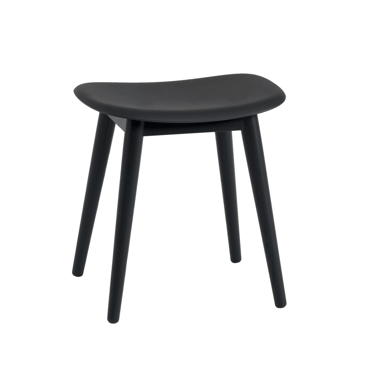 Muuto Fiber pall black, träben | Skandinavisk Design | Pallar | Svart
