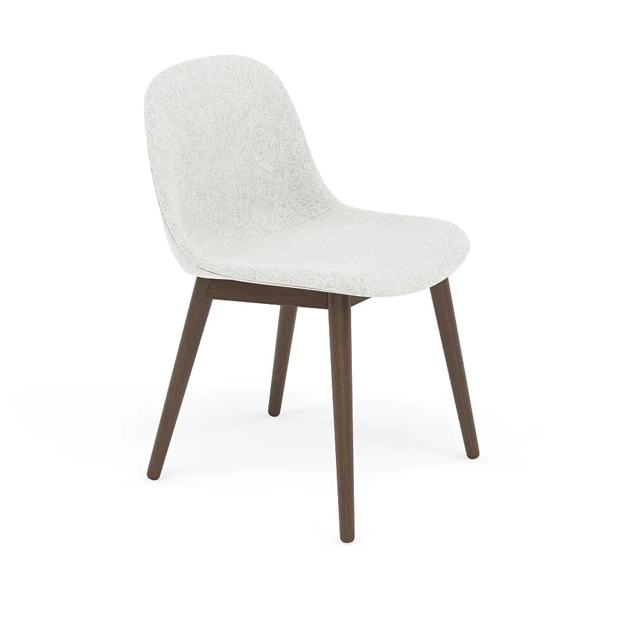 Muuto Fiber Side Chair med träben Hallingdal nr110-stained dark brown