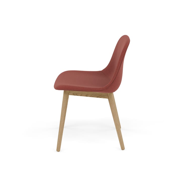 Fiber Side Chair med träben - Re-wool 558-oak - Muuto