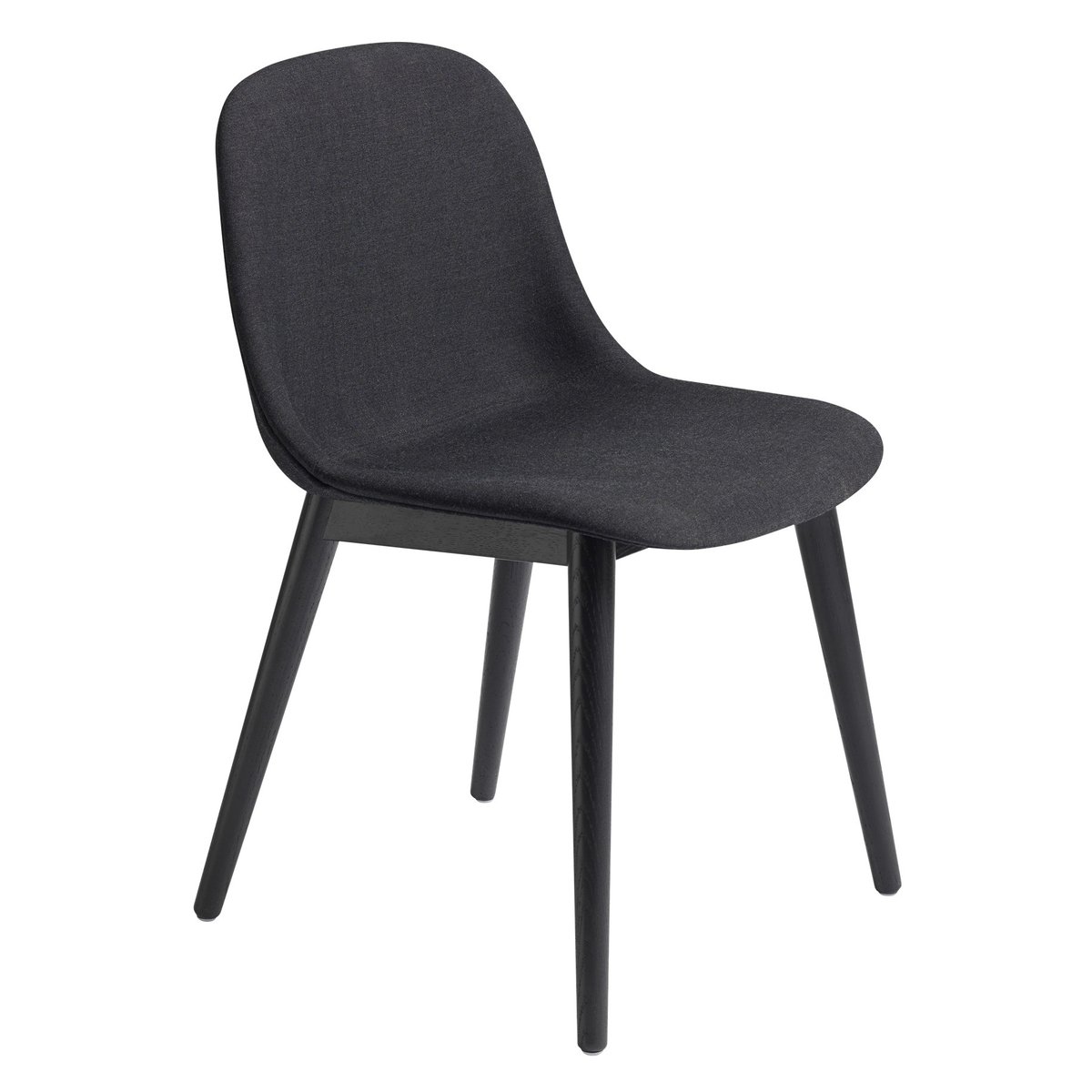 Muuto Fiber Side Chair med träben Remix 183-black | Skandinavisk Design | Stolar | Svart