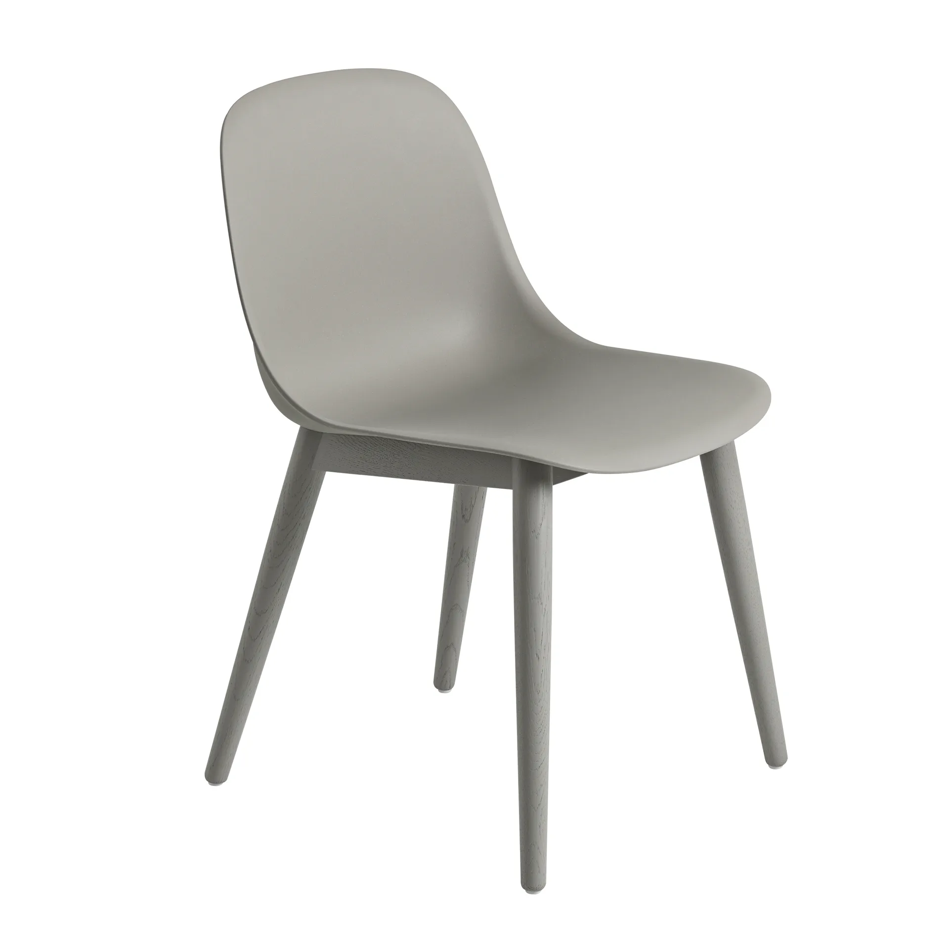 Fiber Side Chair stol med träben, Grey (plastic) Muuto
