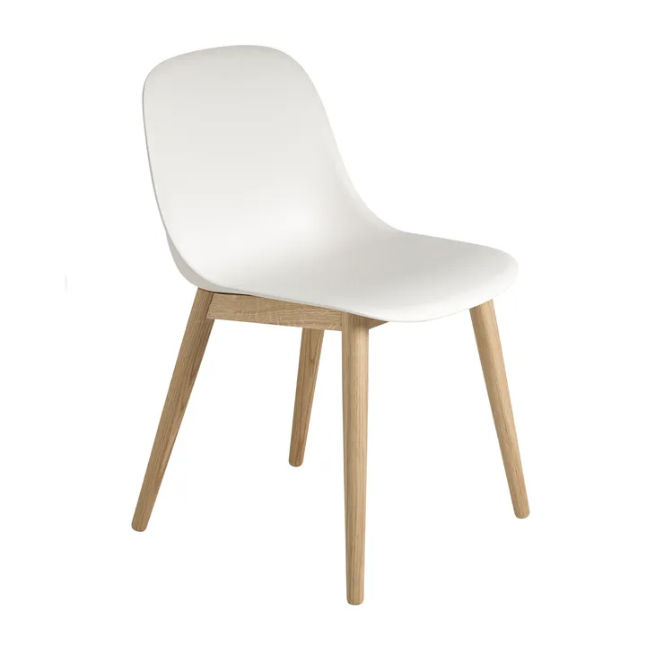 Fiber Side Chair stol med träben - Natural white-Oak - Muuto