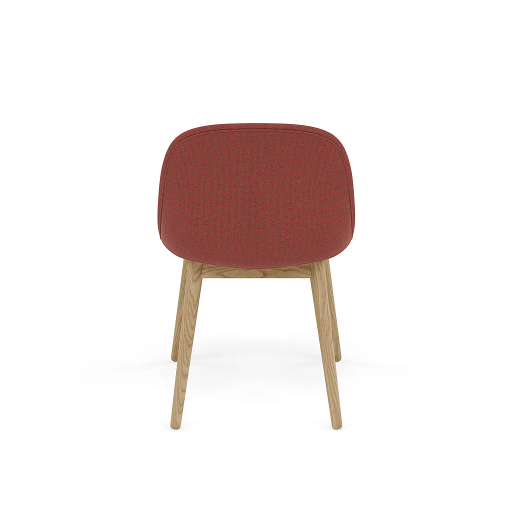 Fiber Side Chair stol med träben, Re-wool 558-oak Muuto