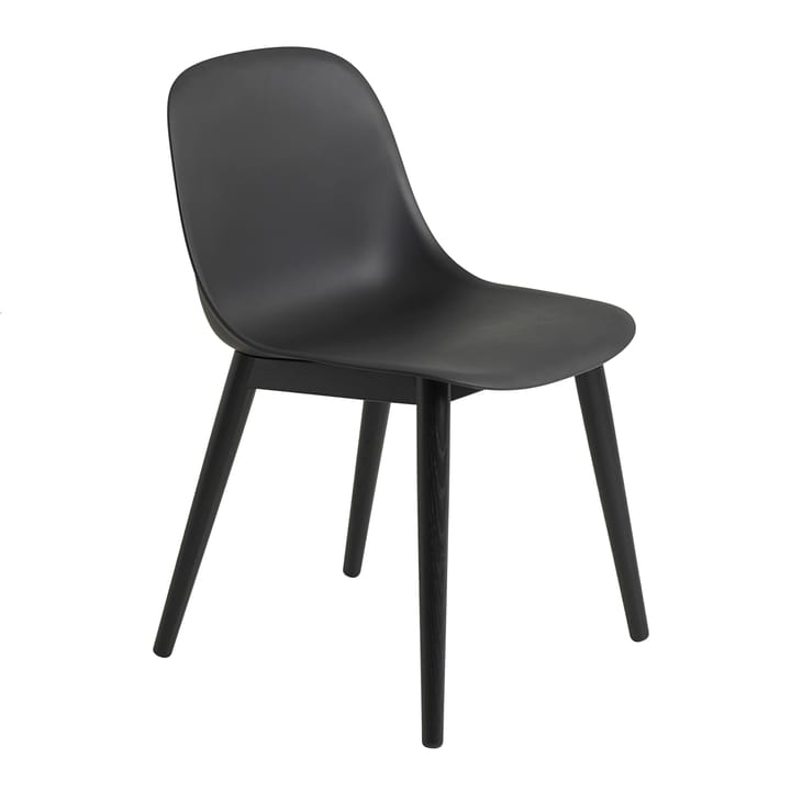 Fiber Side Chair stol med träben - svart - Muuto