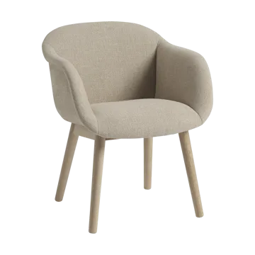 Fiber Soft Armchair med träben - Ecriture 240/Oak - Muuto