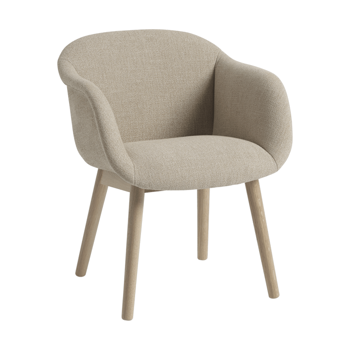 Fiber Soft Armchair med träben - Ecriture 240/Oak - Muuto