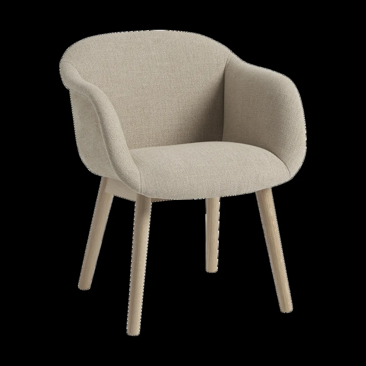Muuto Fiber Soft Armchair med träben Ecriture 240/Oak