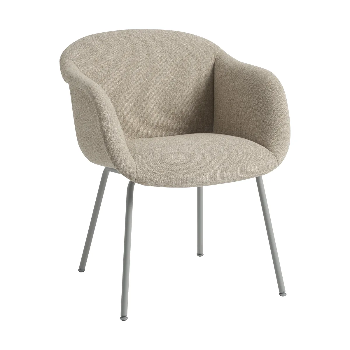 Muuto Fiber Soft Armchair tube bas Ecriture 240/Grey
