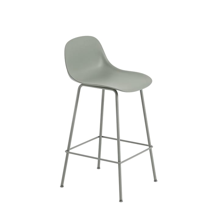 Fiber Tube barstol ryggstöd 65 cm - Dusty green (plastic) - Muuto