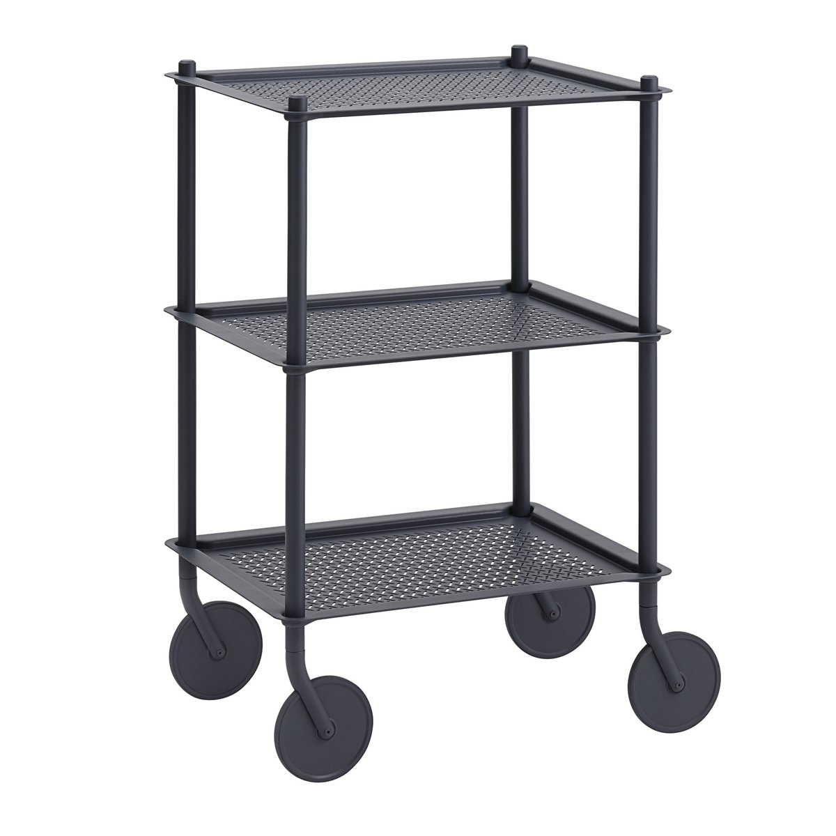 Muuto Flow 3-layer vagn 90 cm Blue-Grey | Skandinavisk Design | Serveringsvagnar & Rullvagnar | Blå