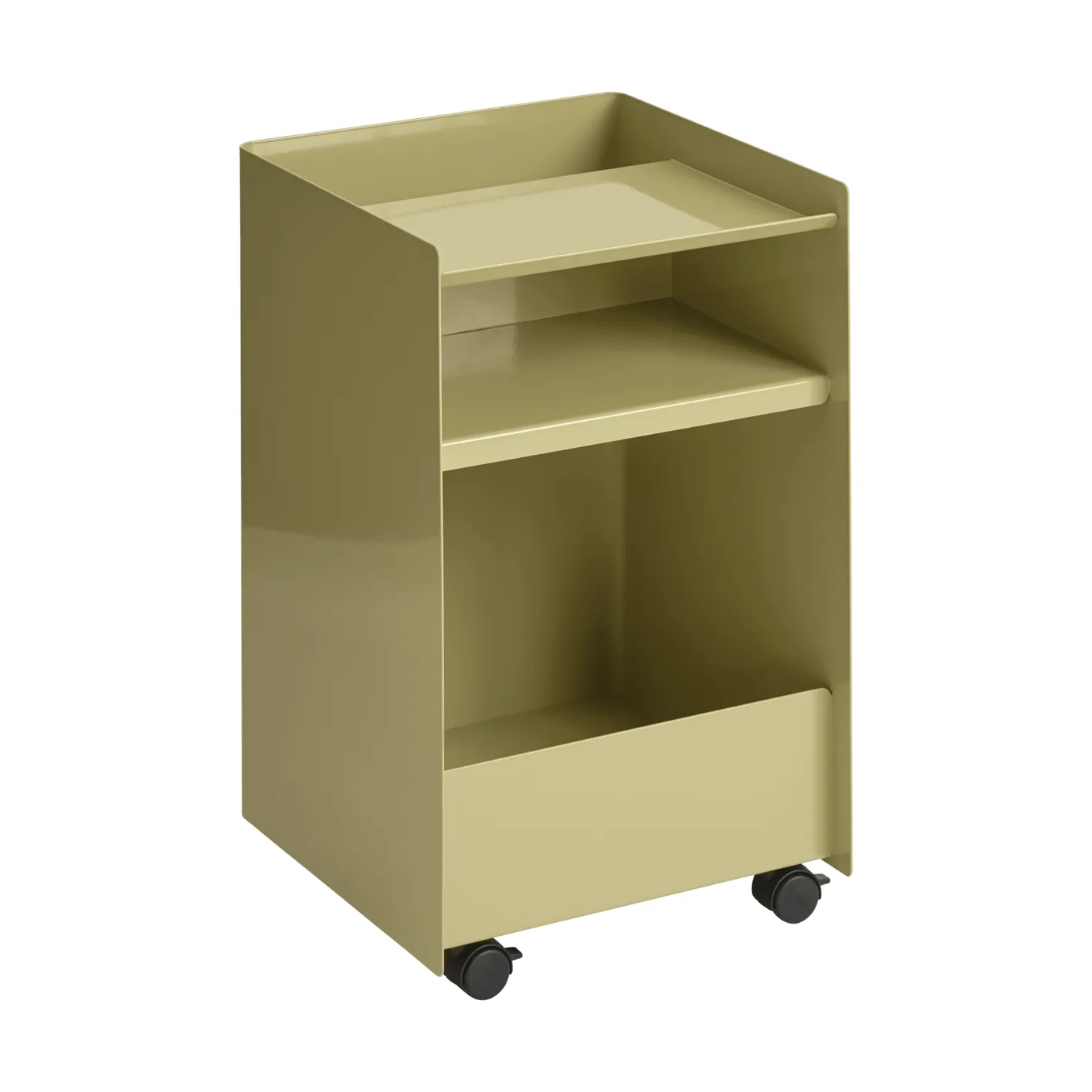Folded Trolley rullvagn öppen, Dark beige green 37,4x61,5x37,2 cm Muuto