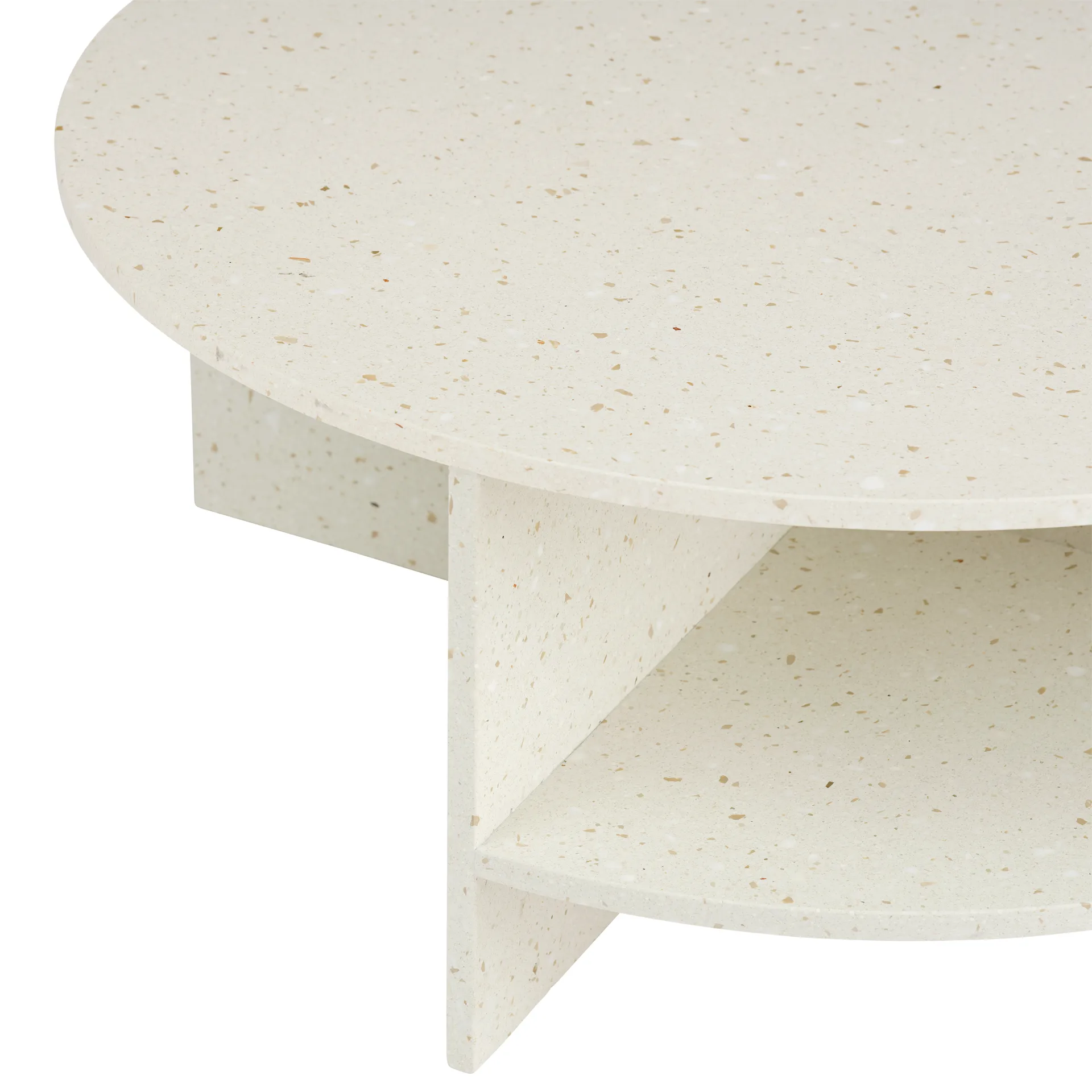 Halves soffbord, Off white-terrazzo, Ø85 cm Muuto
