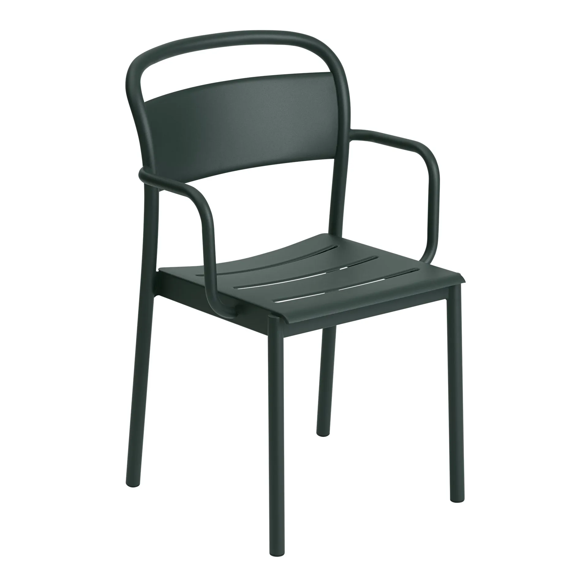 Linear steel armchair karmstol, Dark green Muuto