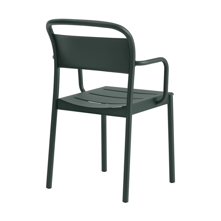 Linear steel armchair karmstol - Dark green - Muuto