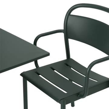 Linear steel armchair karmstol - Dark green - Muuto