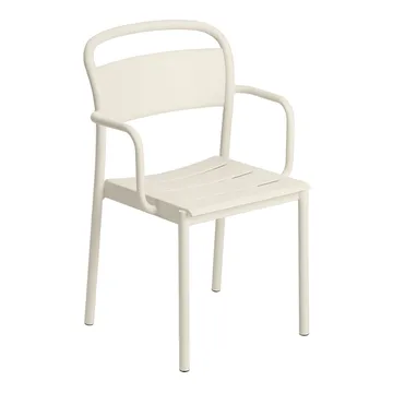 Linear steel armchair karmstol - Off-white - Muuto
