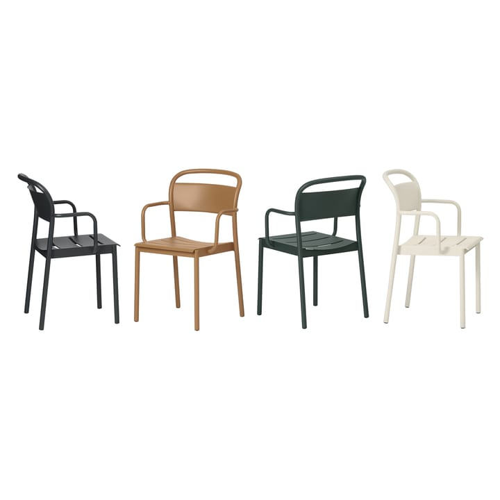 Linear steel armchair karmstol - Off-white - Muuto