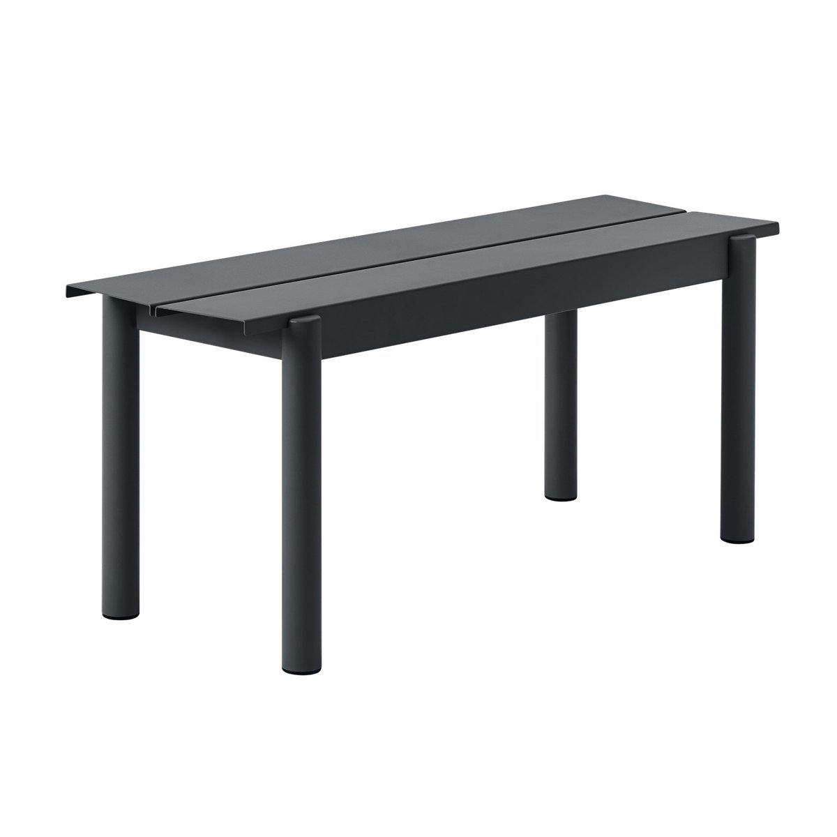 Muuto Linear steel bench bänk 110x34 cm Black | Skandinavisk Design | Trädgårdsbänkar | Svart