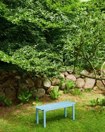 Linear steel bench bänk 110x34 cm - Pale blue - Muuto