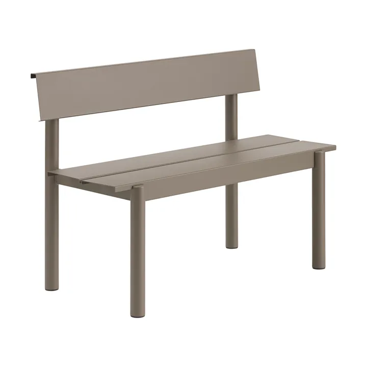 Linear steel bench bänk 110x34 cm - Taupe - Muuto