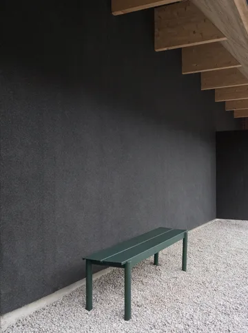 Linear steel bench bänk 170x34 cm - Dark green - Muuto