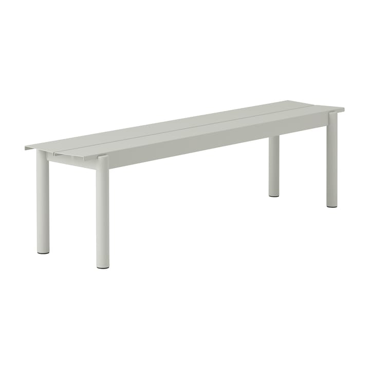 Linear steel bench bänk 170x34 cm - Grey (RAL 7044) - Muuto
