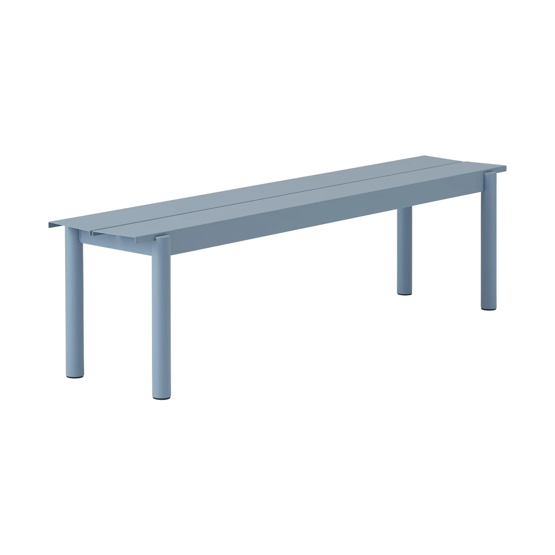 Linear steel bench bänk 170x34 cm, Pale blue Muuto