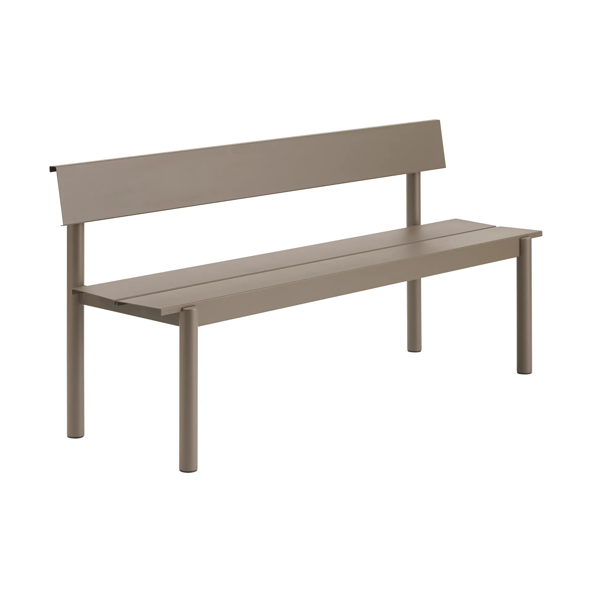 Linear steel bench bänk 170x34 cm, Taupe Muuto