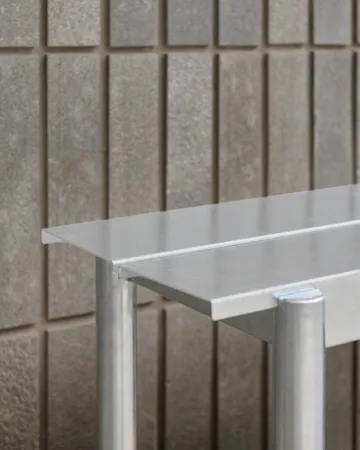 Linear steel bench bänk 170x34 cm - Warm galvanized steel - Muuto