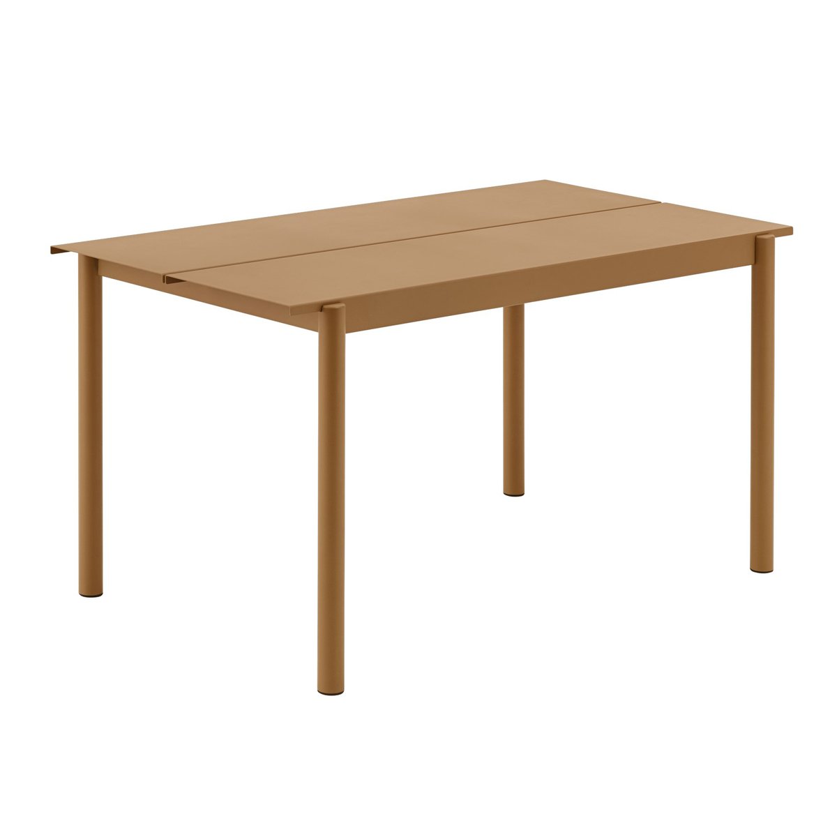 Muuto Linear Steel bord 140x75 cm Burnt orange | Skandinavisk Design | Trädgårdsbord | Gul