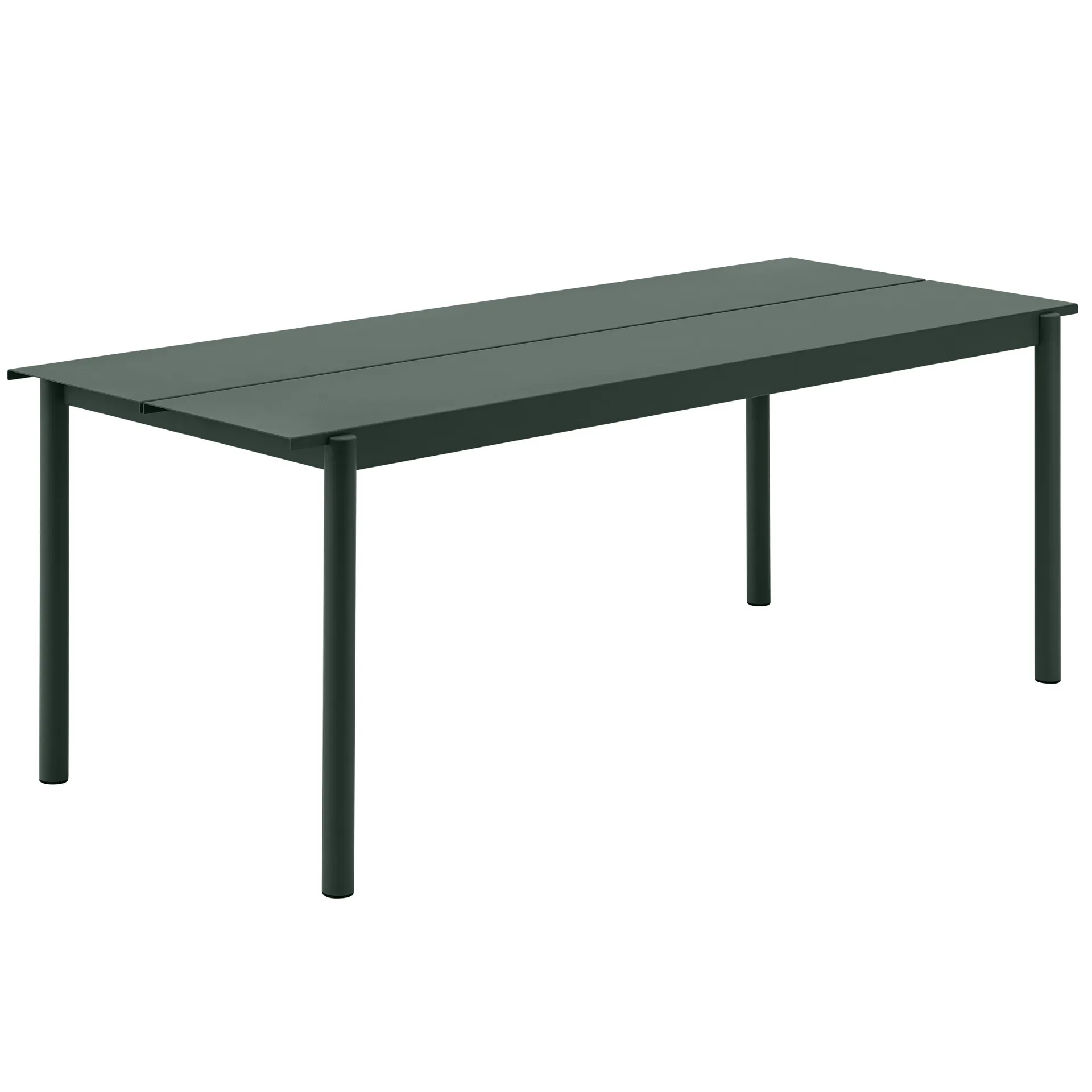 Linear Steel bord 200x75 cm, Dark green Muuto