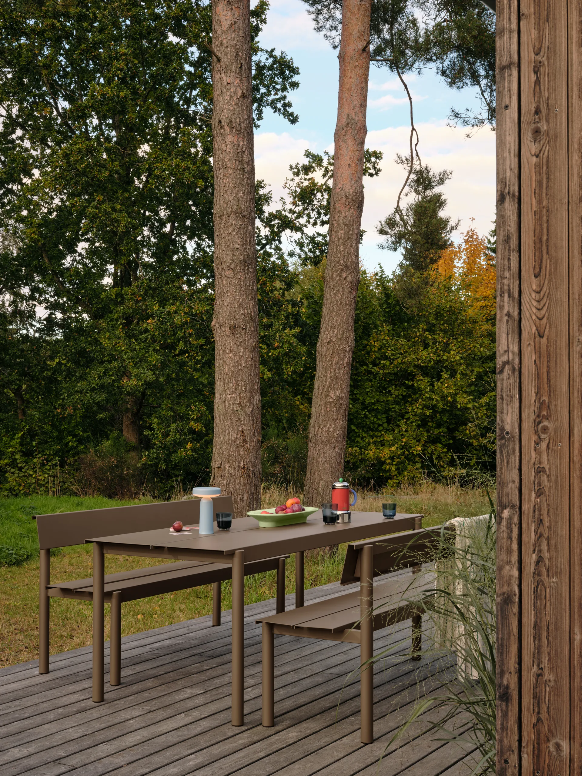 Linear Steel bord 200x75 cm, Taupe Muuto