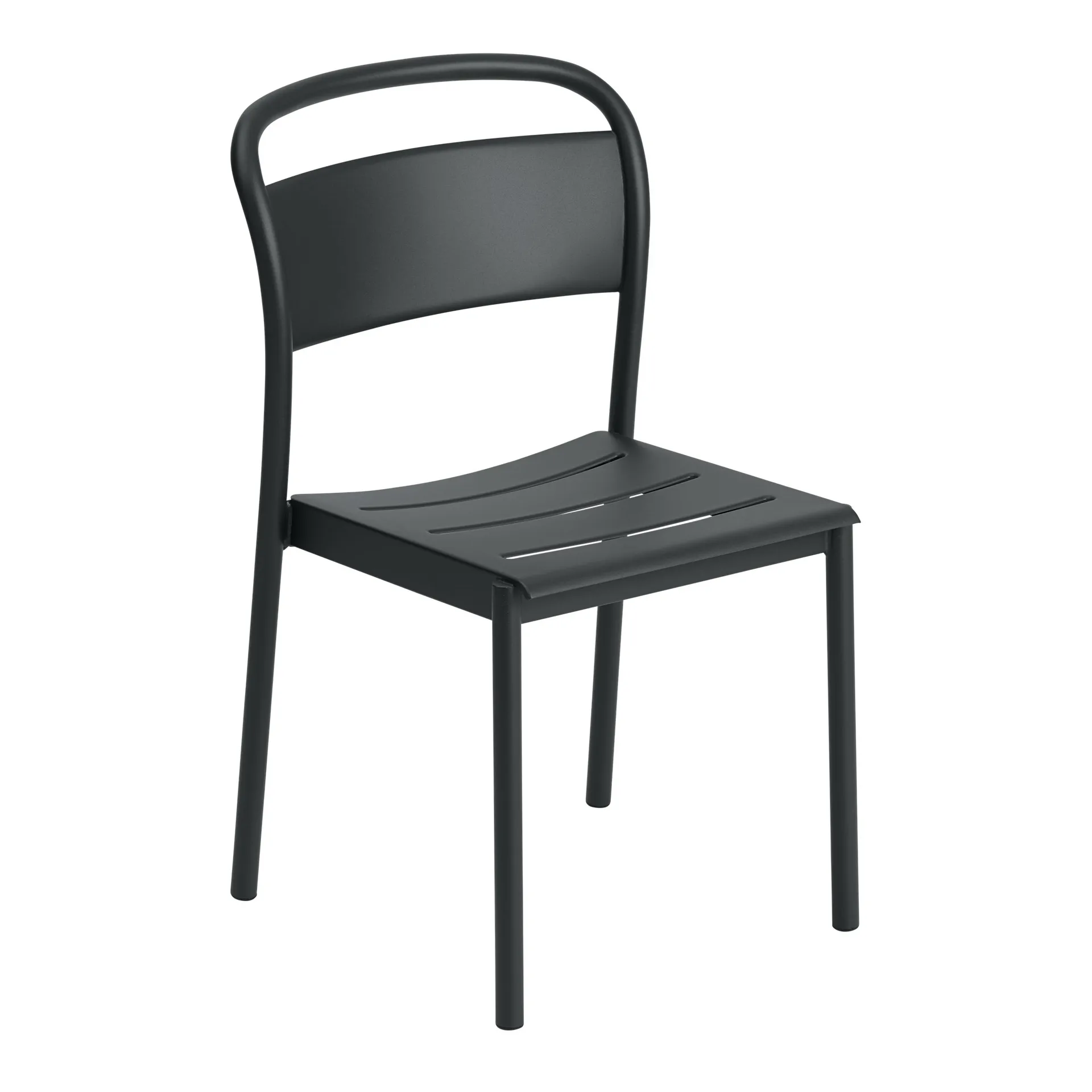 Linear steel side chair stol, Black Muuto