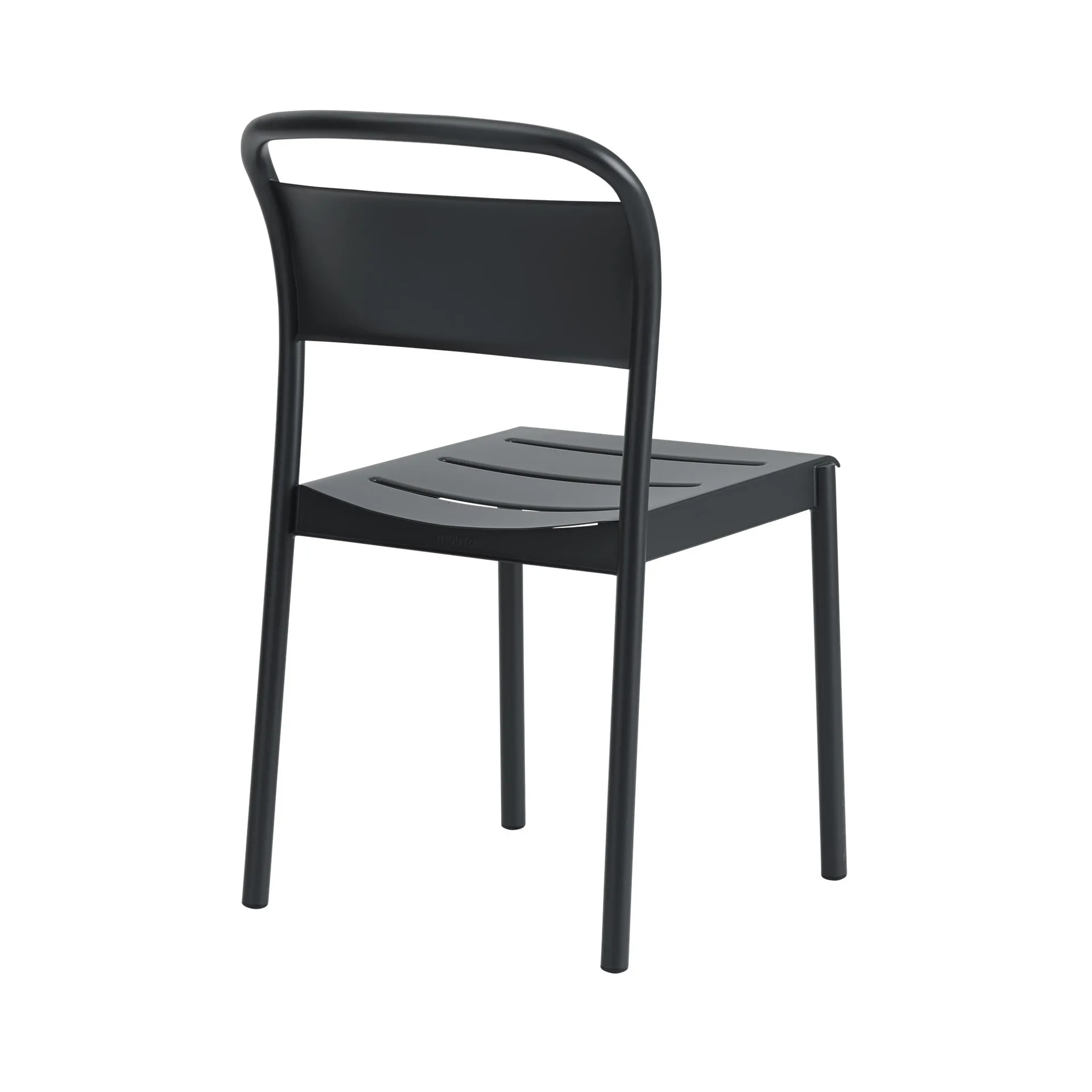 Linear steel side chair stol, Black Muuto