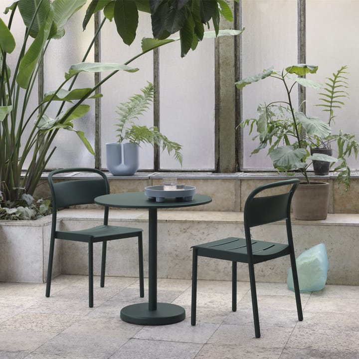 Linear steel side chair stol - Dark green - Muuto