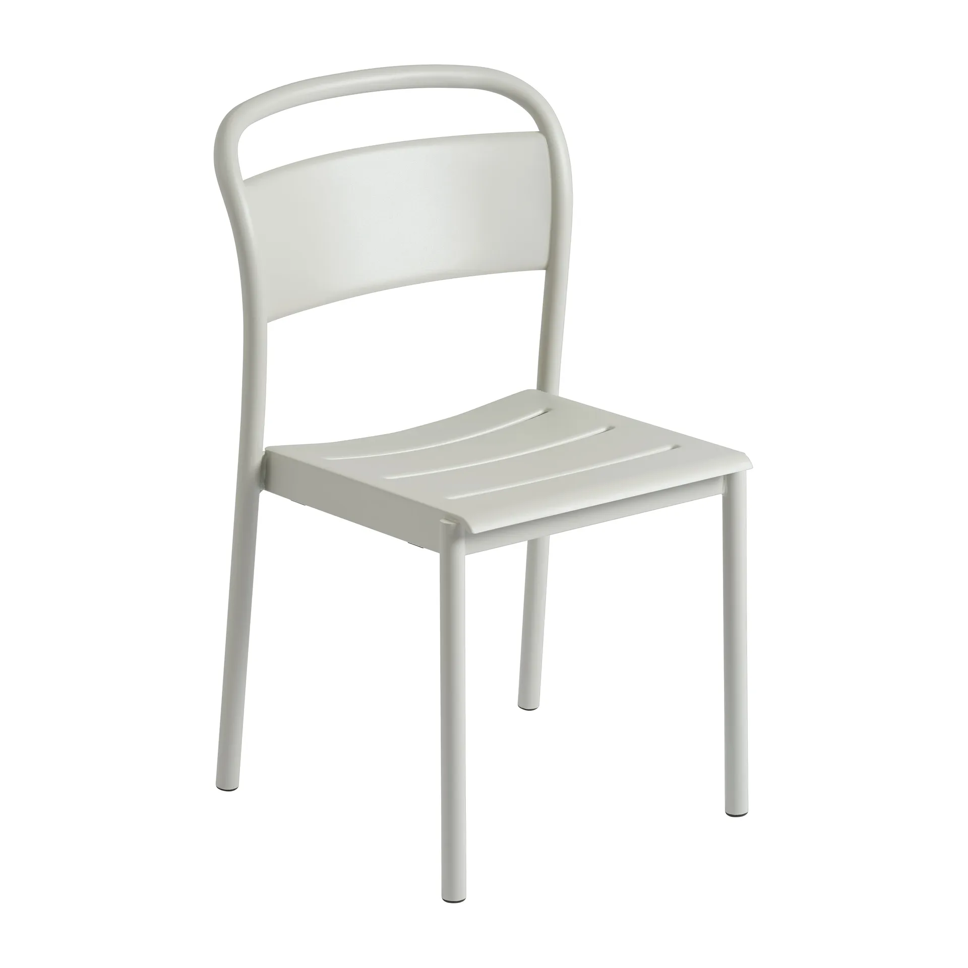 Linear steel side chair stol, Grey (RAL 7044) Muuto