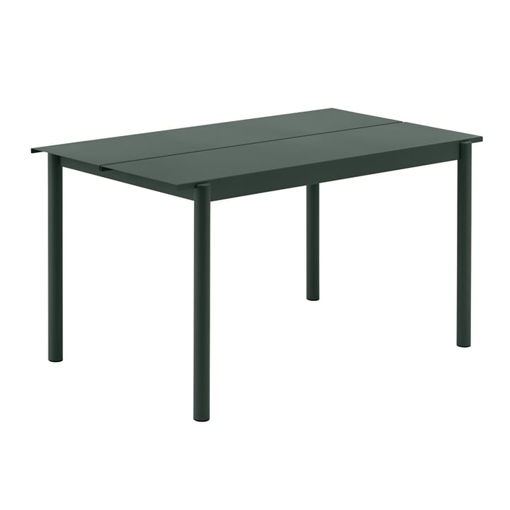 Linear steel table bord 140x75 cm - Dark green - Muuto