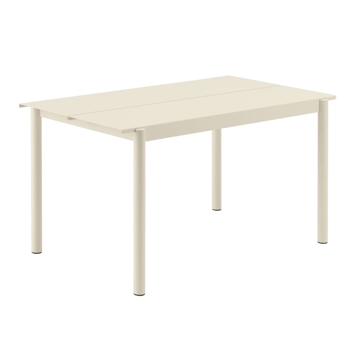 Linear steel table bord 140x75 cm - Vit - Muuto